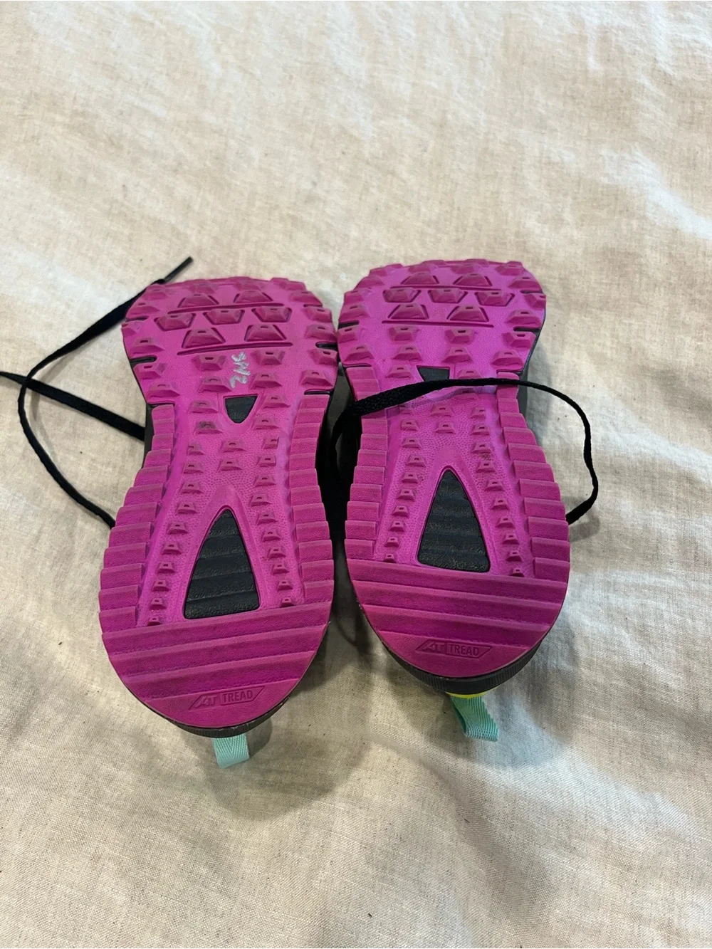 New Balance Women's Black Shoes with Yellow Heel and Pink Outsole